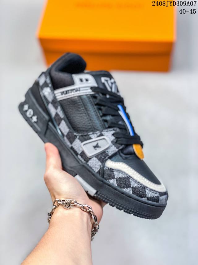 新货纯原级别 空胶工艺 高端零售专供louis Vuitton 路易威登 Lv Trainer 低帮休闲板鞋 海淘代购同渠道品质 品质提升 高端零售 外贸充正专