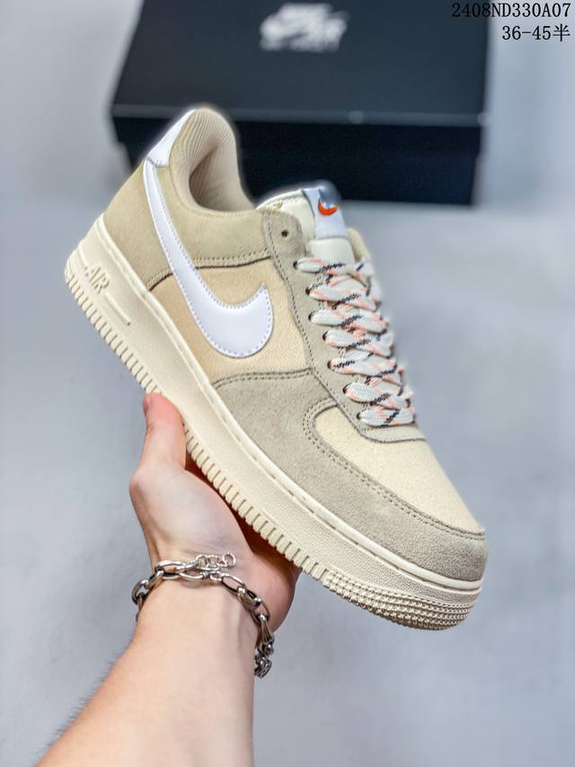 公司级带半码 耐克nike Air Force 1 Low 空军一号 Af1 低帮百搭厚底增高休闲运动板鞋。柔软、弹性十足的缓震性能和出色的中底设计，横跨复古与