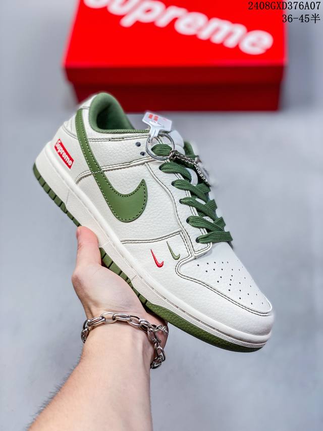 海外爆款限量发售！公司级 Nike Sb Dunk Low“斯图西联名 米白花勾” 周年高端定制 低帮休闲板鞋 定制鞋盒 大厂纯原品质出货 超高清洁度 皮料切割