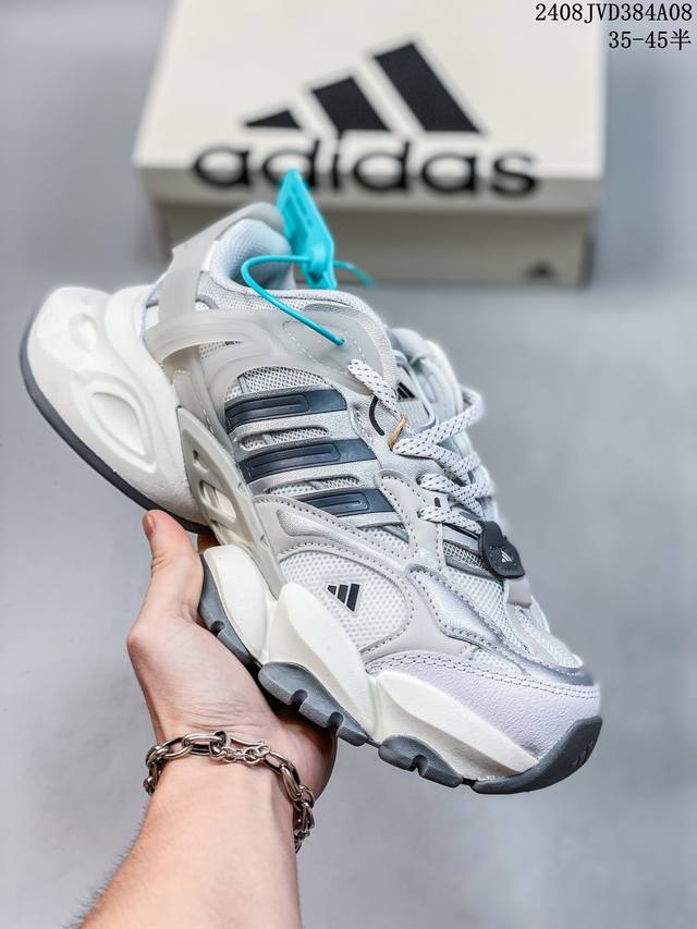 阿迪达斯adidas Xlg Runner Deluxe 跑步者豪华版系列低帮厚底增高老爹风复古缓震休闲运动慢跑鞋。男女鞋半码制#原楦原纸版开发版型#采用硬质牛