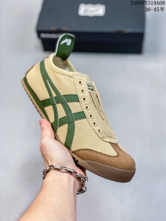 亚瑟士asics Onitsuka Tiger Slip-On鬼冢虎 一脚蹬 帆布鞋 08Vy319A08