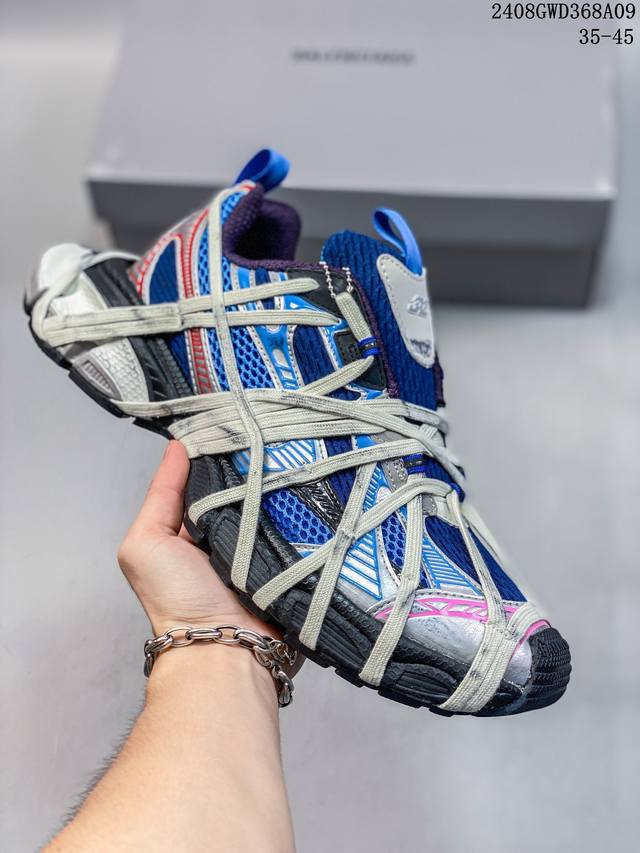 公司级balenciaga Runner Kith Four.Color 巴黎世家7.0 21Ss最新配色潮流复古休闲鞋#全新磨具开模 原版原装大盒 还原官方配