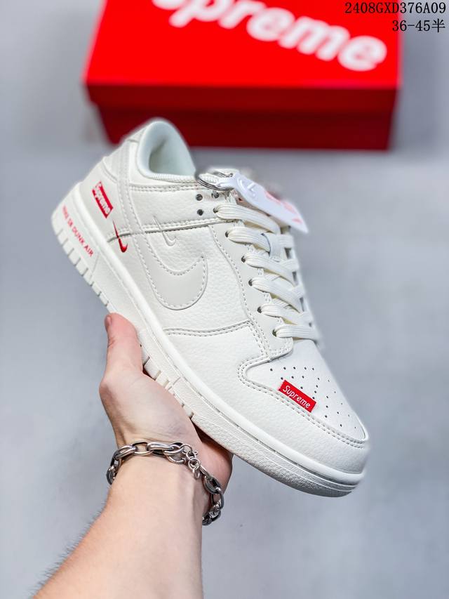 海外爆款限量发售！公司级 Nike Sb Dunk Low“Supreme联名 白龙鳞” 周年高端定制 低帮休闲板鞋 定制鞋盒 大厂纯原品质出货 超高清洁度 皮