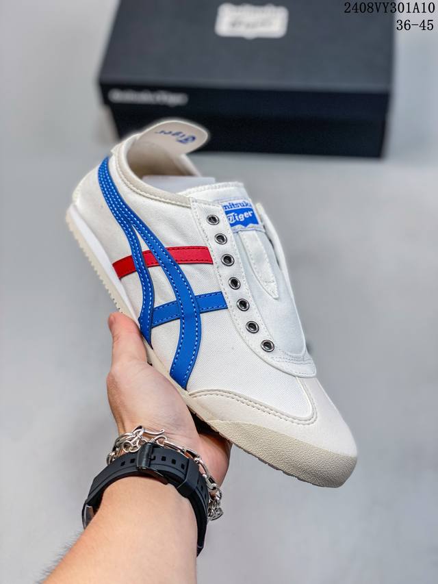 头层皮带半码 asics Onitsuka Tiger 亚瑟士 鬼冢虎 清晰显眼 配加软鞋垫 脚感舒适度爆满 原膜原料生产 鞋底平底耐磨防滑显著 一款绝佳休闲和