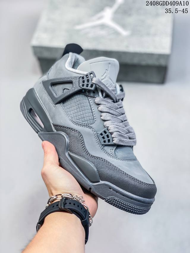 公司级真标半码！ 耐克nike Air Jordan 4 “Monsoon Blue” Aj4 乔4 迈克尔 乔丹 Aj4代 中帮复古休闲运动文化篮球鞋。秉承轻