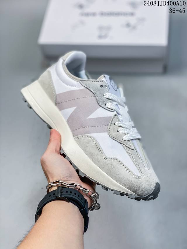 nb 新百伦 New Balance 327系列复古休闲运动慢跑鞋时尚男女运动鞋 以更纯粹的复古风格设计打造的全新造型 侧身还以解构设计，将 N 字标志以做旧压