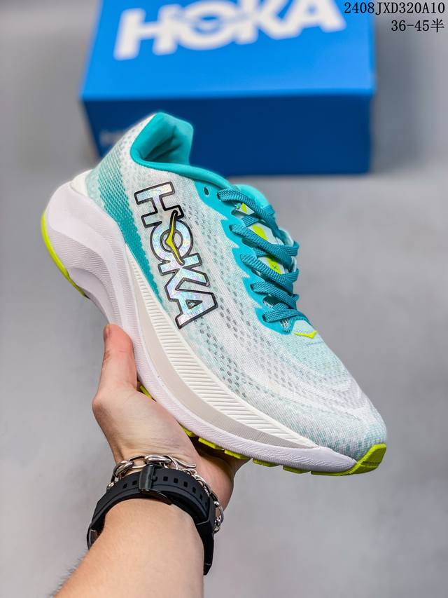 hoka One One独特的竞训鞋,主打舒适软弹hokamach马赫6#竞速跑鞋 Hoka Mach 6 轻盈且富有弹性的舒适感！迄今为止最轻量灵敏的mach