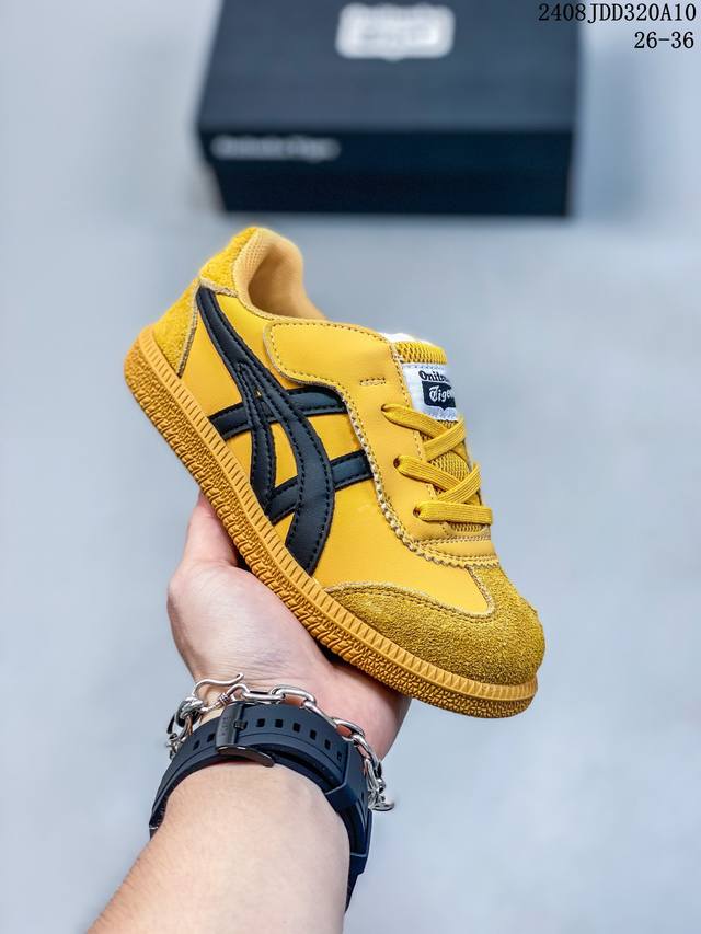 亚瑟士onitsuka Tiger 鬼冢虎童鞋 双魔术贴款22-33码懂得这个品牌的都不用解释，大人款一直受到欢迎和好评，童鞋魔术贴方便孩子穿着 Mtj367-