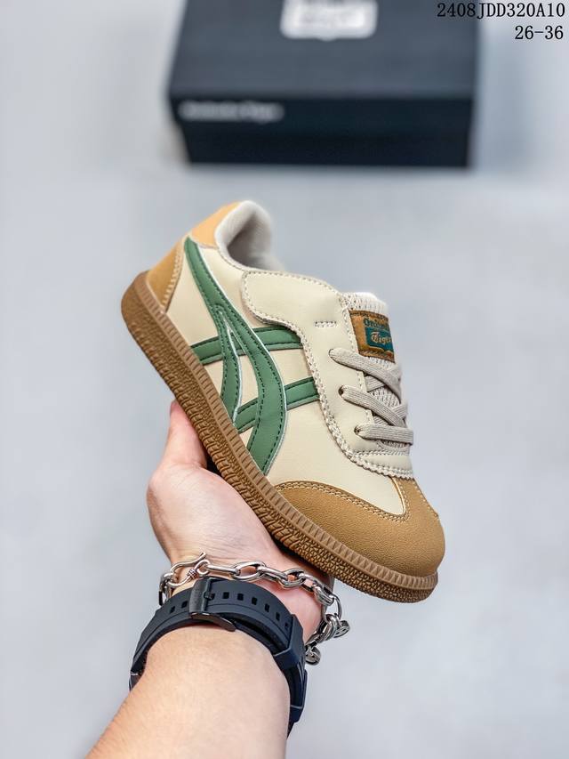 亚瑟士onitsuka Tiger 鬼冢虎童鞋 双魔术贴款22-33码懂得这个品牌的都不用解释，大人款一直受到欢迎和好评，童鞋魔术贴方便孩子穿着 Mtj367-