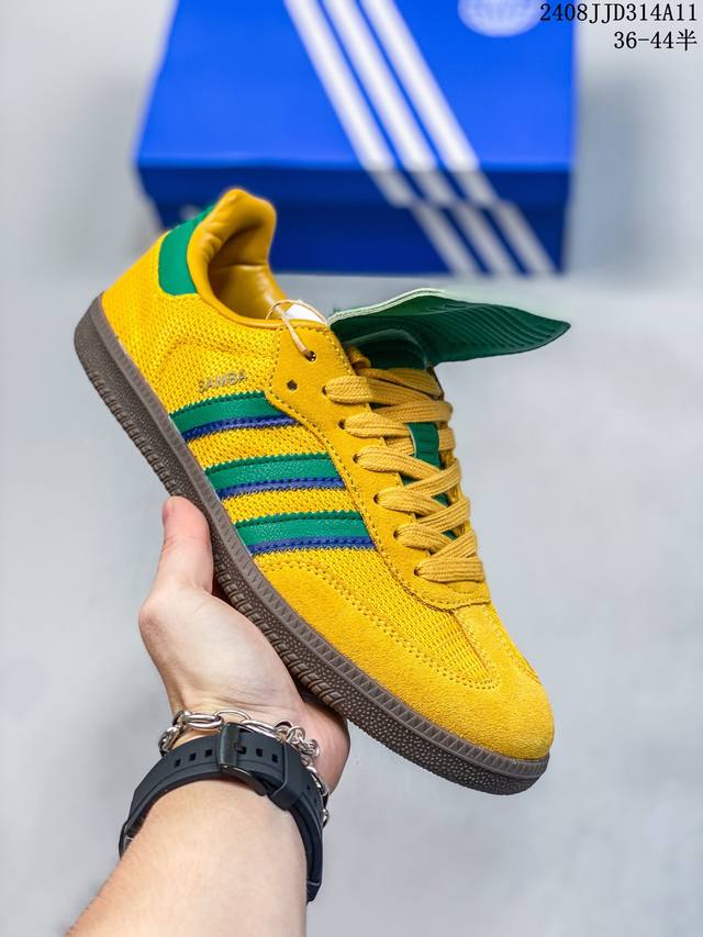 真标adidas Originals Wales Bonner Samba Og桑巴舞系列绅士德训足球风百搭低帮休闲运动板鞋 货号:Ie0579 尺码:36 3