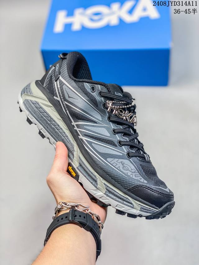 公司级真标带半码！ hoka Mafate Speed Three 2玛法特 超轻厚底轻量山地跑步鞋 作为先锋品牌的 Hoka One One总是以独特的方式，