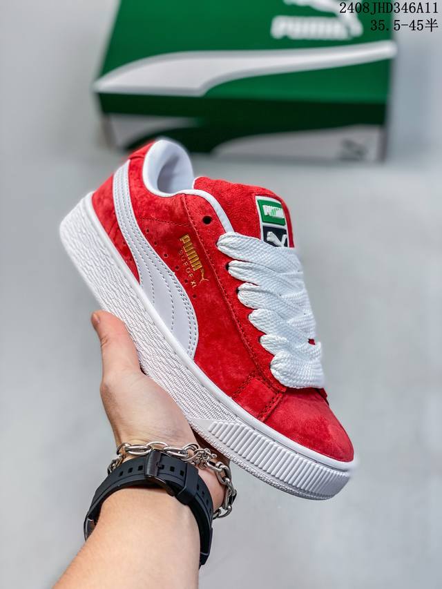 彪马puma Suede Xl 低帮复古轻便透气防滑减震休闲鞋 厚底增高运动板鞋 类型：男女鞋 尺码: 35.5-45含半码 货号：395777 08Jhd34