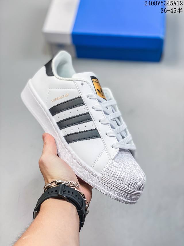 真标半码 阿迪达斯 三叶草adidas Originals Superstar经典贝壳头系列低帮百搭休闲运动板鞋 08Vy345A12