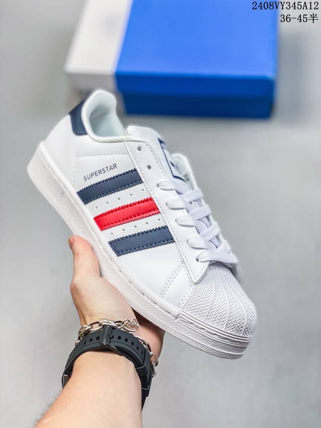 真标半码 阿迪达斯 三叶草adidas Originals Superstar经典贝壳头系列低帮百搭休闲运动板鞋 08Vy345A12