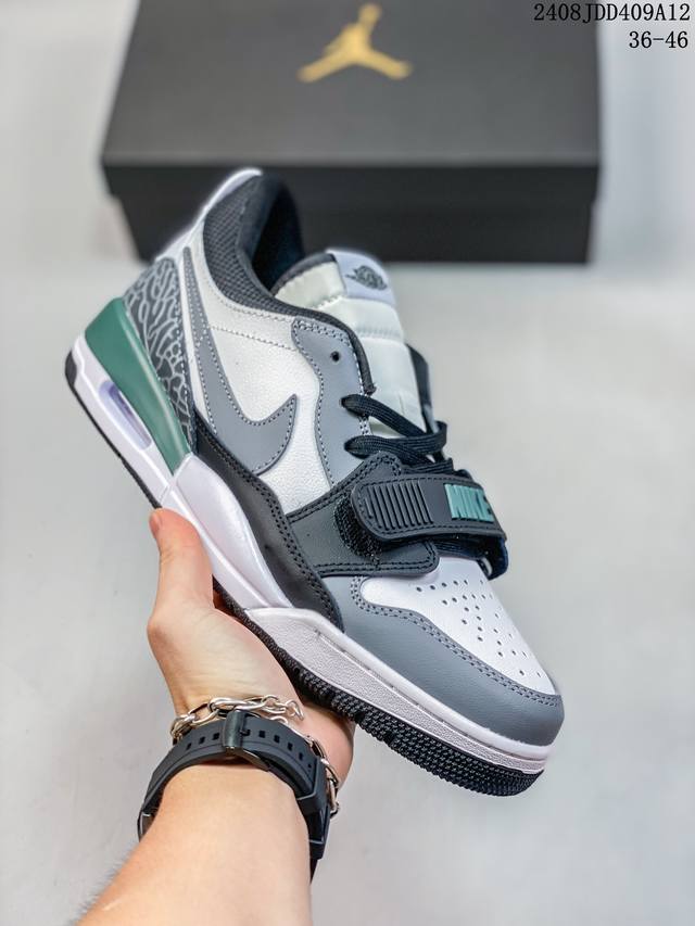 真标nike Air Jordan Legacy 312 Low耐克乔丹三合一混合版本低帮文化休闲运动篮球鞋 货号:Fv8 -101 尺码:36 36.5 37