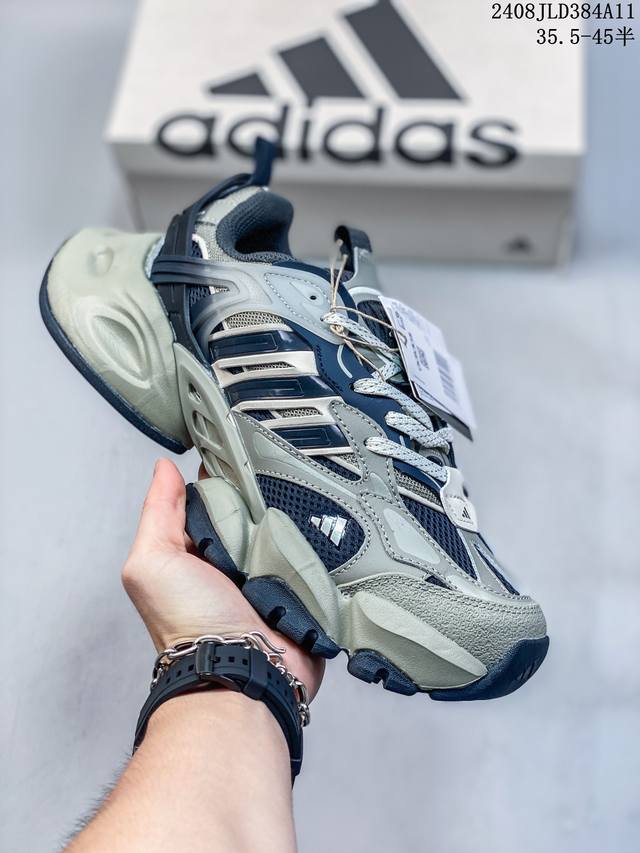 阿迪达斯adidas Xlg Runner Deluxe 跑步者豪华版系列低帮厚底增高老爹风复古缓震休闲运动慢跑鞋。男女鞋半码制#原楦原纸版开发版型#采用硬质牛