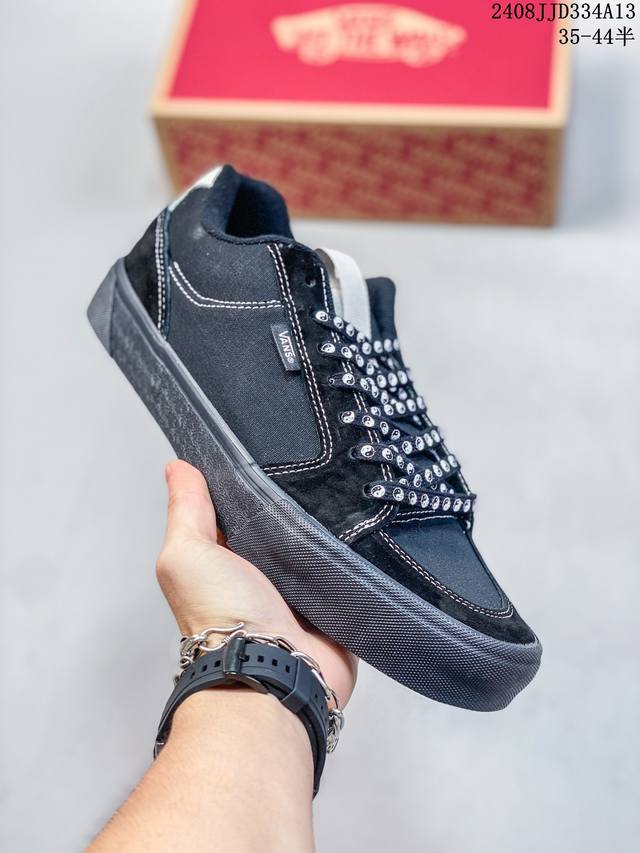 vans Chukka Push 防滑耐磨 低帮 板鞋 鞋带点缀太极图案男女同款 黑色 尺码：35 36 36.5 37 38 38.5 39 40 40.5