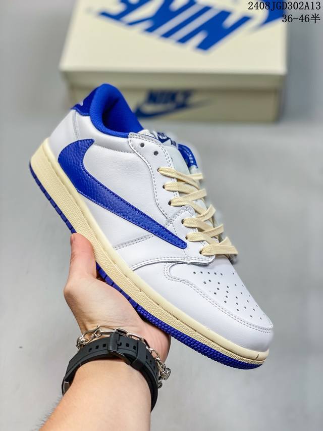 公司级真标带半码头层皮 乔丹air Jordan 1 Low Aj1 Wh 乔1 低帮复古文化休闲运动篮球鞋。凭借出色的性能和吸睛的外观， Air Jordan