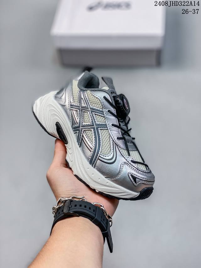 asicsasics V4 童鞋 asicsasics Gel Kahana Trv4户外旋转纽扣防滑徒步鞋机能跑鞋童鞋 亚瑟士最火爆的网红款儿童百搭跑步鞋炸街