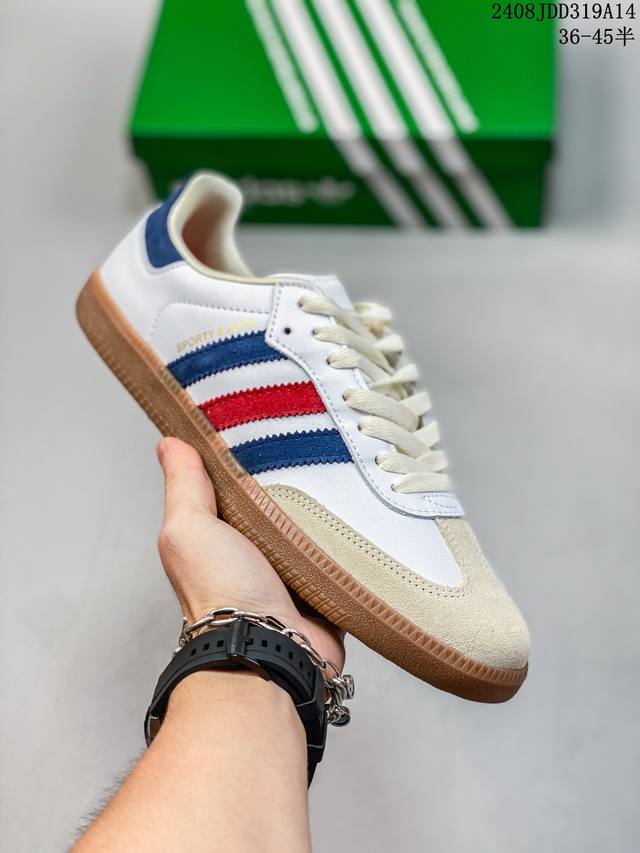 adidas Samba Vegan韩国鬼佬指定订单 桑巴纪念日系列 区别市面假皮革通货 adidas 近70年的经典samba Og 原装全头层制作超软头层真