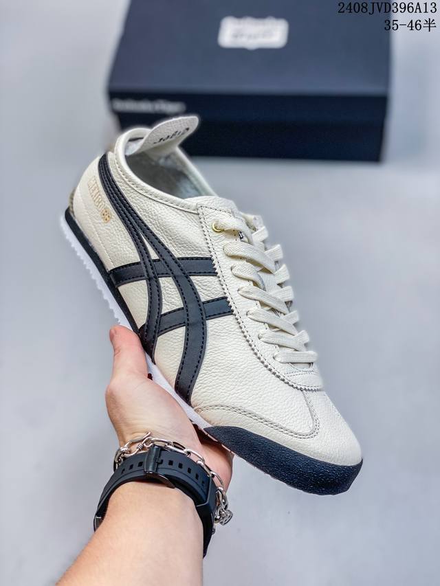 头层皮带半码 asics Onitsuka Tiger 亚瑟士 鬼冢虎 清晰显眼 配加软鞋垫 脚感舒适度爆满 原膜原料生产 鞋底平底耐磨防滑显著 一款绝佳休闲和