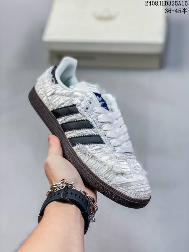 阿迪达斯三叶草adidas Originals Samba Vegan Og”Spd“桑巴舞系列绅士德训足球风百搭低帮休闲运动板鞋 08Jhd325A15