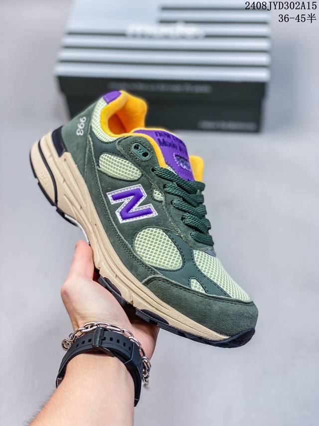 公司级 New Balance U993Gw 新百伦nb993总统复古慢跑鞋 绿色 正确3M反光细节 原楦原纸版开发 正确6层组合底模精密开发 后跟透明tpu水