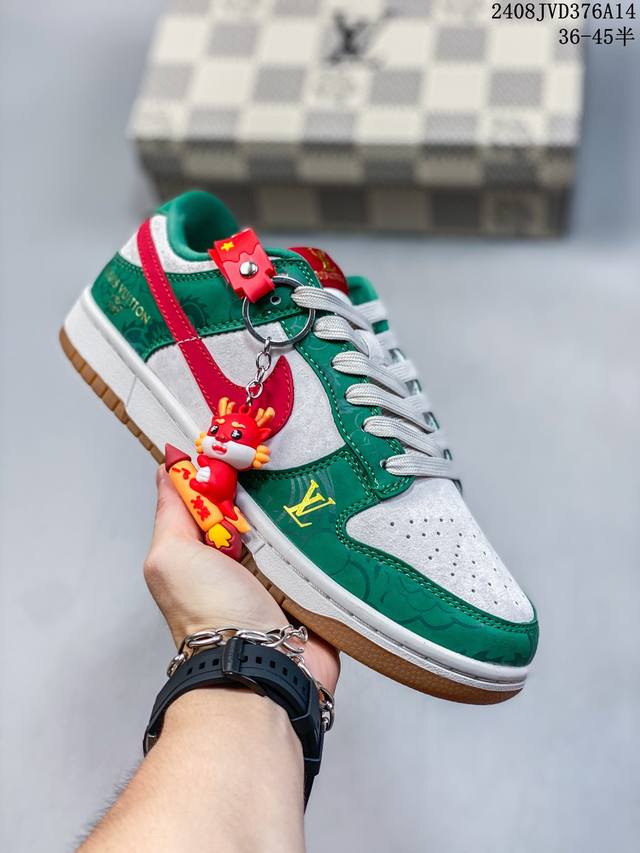 海外爆款限量发售！公司级 Nike Sb Dunk Low“中国年限定-小青龙” 周年高端定制 低帮休闲板鞋 定制鞋盒 大厂纯原品质出货 超高清洁度 皮料切割干