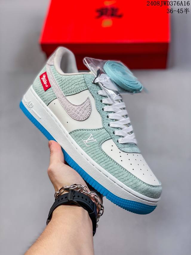 海外限量发售！公司级nike Air Force 1 '07 Low “中国年限定--龙鳞” 空军一号 低帮 运动鞋 休闲鞋 折边针车 工艺难度大 原楦头原纸板