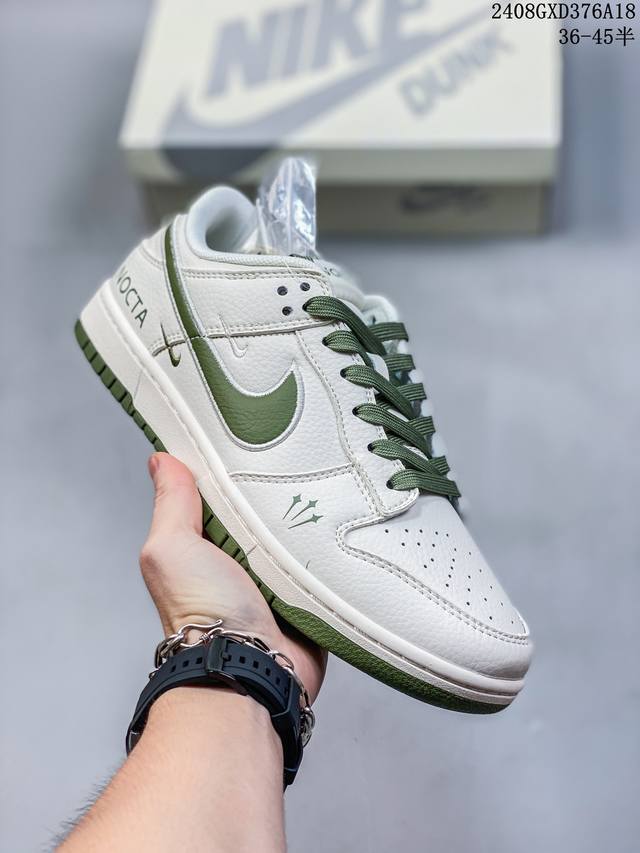 海外爆款限量发售！公司级 Nike Sb Dunk Low“ Un联名 字母绿” 周年高端定制 低帮休闲板鞋 定制鞋盒 大厂纯原品质出货 超高清洁度 皮料切割干