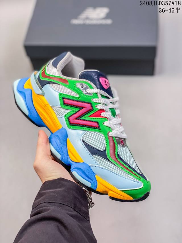 公司级新百伦 New Balance 公司级版本 Nb9060 联名款 复古休闲运动慢跑鞋 鞋款灵感源自设计师本人对夏日的怀日回忆。鞋面大身由空间双格及磨砂鞋面