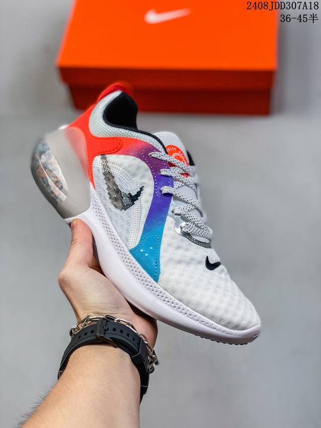 真标带半码 耐克nike Joyride Dual Run 2 颗粒花米缓震跑慢鞋采用最纳新米粒颗缓科震技鞋跑款式，后跟透半明可见满填的boost，与puma之