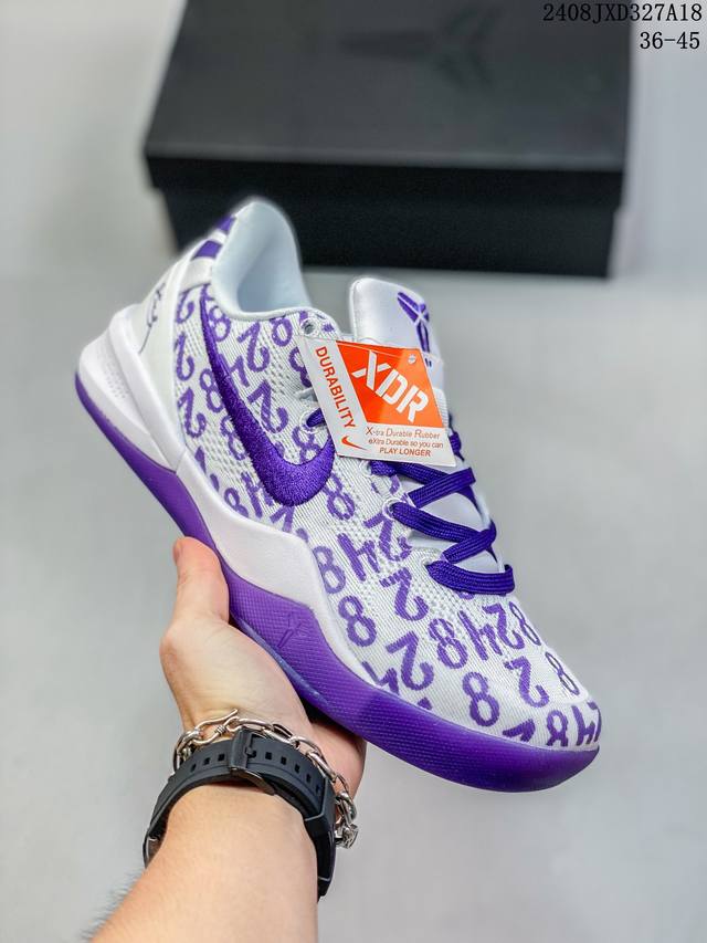 nike耐克官方kobe 8科比8男女实战篮球鞋夏季低帮情侣抗扭fq3549 08Jxd327A18