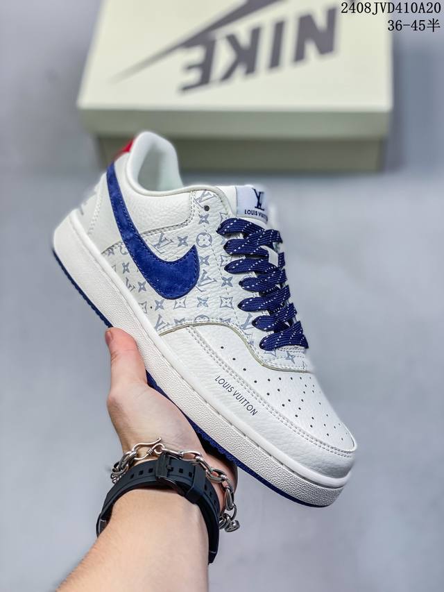 特价nike Air Force 1 ‘07 Low “Lv联名 荧光冰蓝牛仔”空军一号 中帮 运动鞋 休闲鞋 折边针车 工艺难度大 原楦头原纸板 原装鞋盒 定