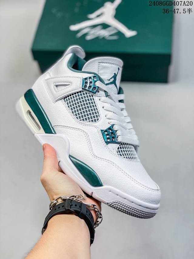 jordan Air Jordan 4‘Oxidized Green乔丹aj4百搭舒适防滑中帮复古篮球鞋白绿 货号:Fq8138-103 尺码:36-47.5