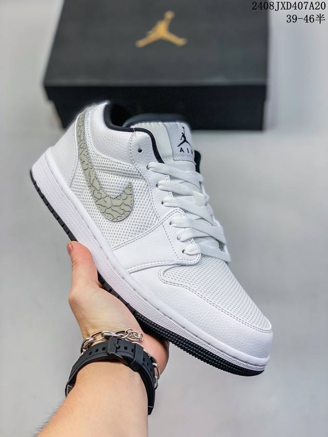 air Jordan Aj1 Low 低帮篮球鞋头层牛皮运动休闲鞋 货号 : 338 - 尺码 : 36-46 带半码 08Jxd407A20