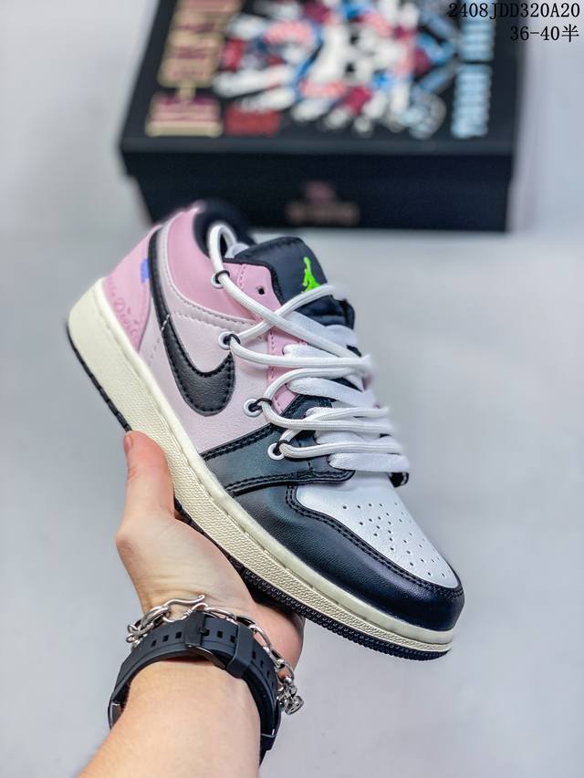 公司级nike Air Jordan 1 Low aj1乔1低帮休闲板鞋 同步官方配色 原档冲孔鞋头 四线拉帮 鞋舌高弹海绵填充 官方货号:Dc0774-416