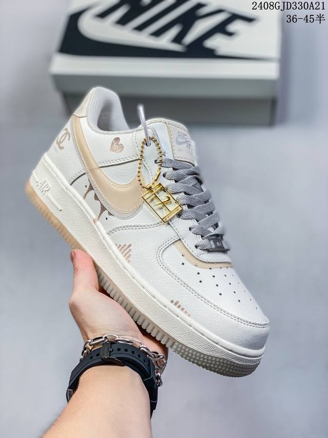 公司级 Af1耐克 Nike Air Force 1 ‘07 Low 空军一号 厚底增高百搭运动板鞋 原楦头原纸板 打造纯正空军版型，专注外贸渠道 全掌内置蜂窝