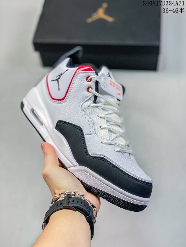 公司级耐克nike Air Jordan Courtside 23迈克尔 乔丹aj3代简版中帮复古休闲运动文化篮球鞋 货号:Fq6861-121 尺码:36 3