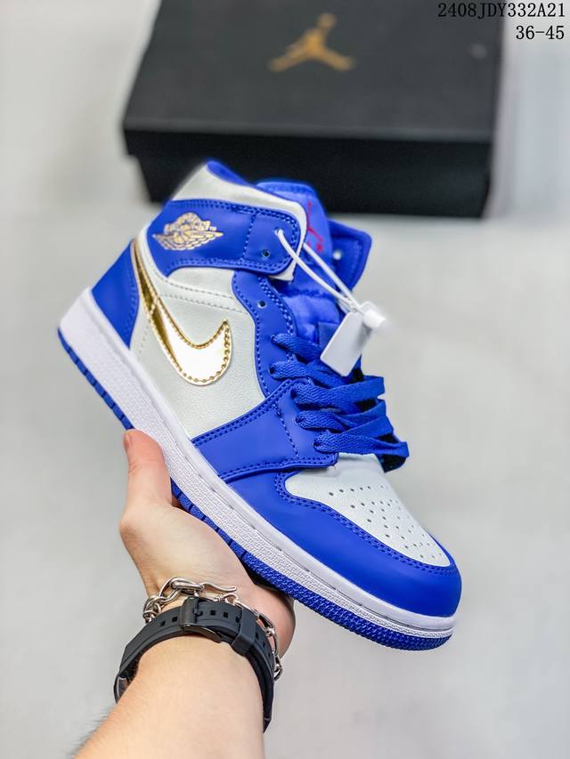 耐克nike Air Jordan 1 Mid“ Aj1 乔1代 乔丹一代中帮经典复古文化休闲运动篮球鞋 08Jdy332A21