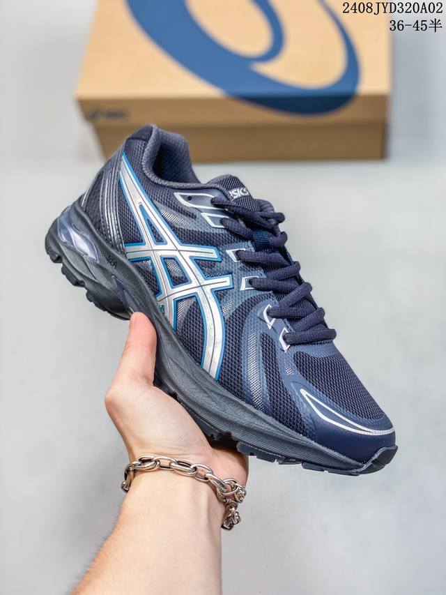 公司级亚瑟士asics Cel-Cel-Flux 复古单品 网面休闲透气跑步鞋 鞋款采用亚瑟士amplifoam科技 为运动中带来回弾性和轻量性感受 工程网眼鞋