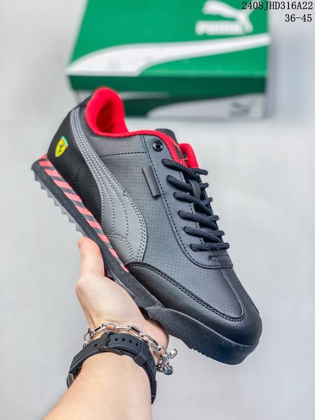 彪马puma Scuderia Ferrari法拉利赛车鞋男款皮质休闲板鞋 休闲旅游鞋 size：36-45 08Jhd316A22