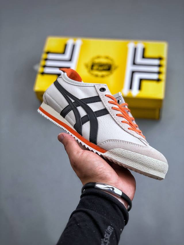 亚瑟士 Onitsuka Tiger Mexico 66 Sd 鬼冢虎复古时尚 舒适透气帆布耐磨防滑 休闲运动跑步鞋 虎底采用磨耐防橡滑胶底大富有弹性，缓减冲震