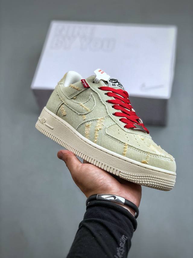 nike Air Force 1'07 Low 牛仔联名 空军一号低帮休闲板鞋 Cw 8 111 #原楦头原纸板 原装鞋盒 定制五金配件 内置全掌气垫 原厂鞋底