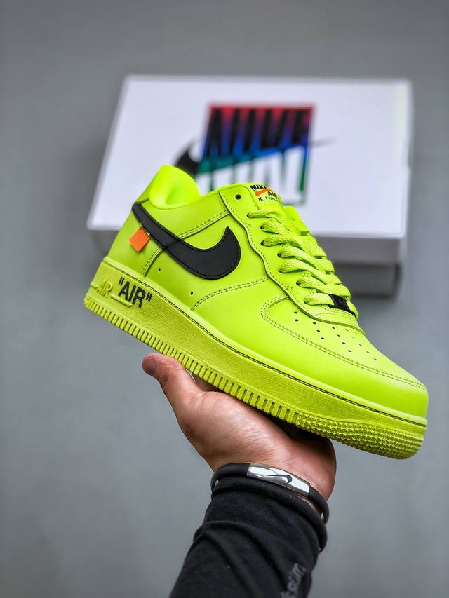 nike Air Force 1 Low 07 荧光绿黑钩原楦头原纸板 打造纯正低帮空军版型专注外贸渠道 全掌内置蜂窝气垫 原盒配件 原厂中底钢印、拉帮完美 官