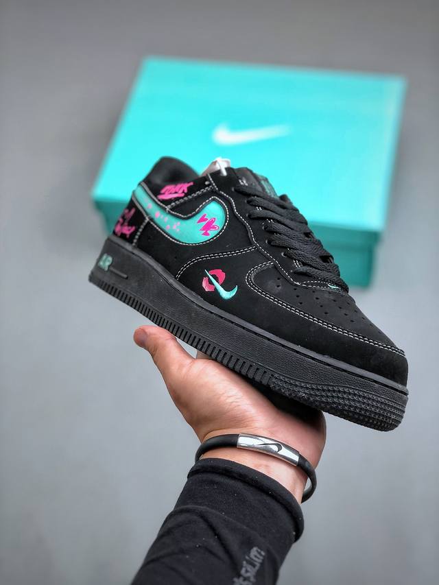 nike Air Force 1'07 Low Flame Red Lips 七夕限定 烈焰红唇 空军一号低帮休闲板鞋 Fb8971-005 #经典黑色蒂芙尼