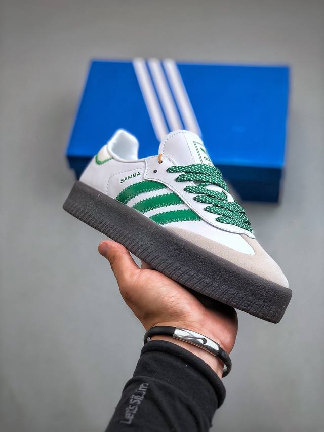 adidas Originals Samba Xlg Xsym 联名 性价比天花板 先行尝鲜版 脚感类似于贝壳头 脚后跟位置两边图形不一样 很有个性简约且干净