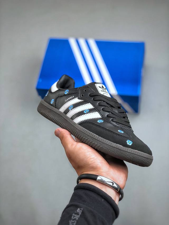 adidas Originals Samba Vegan Og桑巴舞系列绅士德训足球风百搭低帮休闲运动板鞋 货号：If4397 尺码：36-45 半