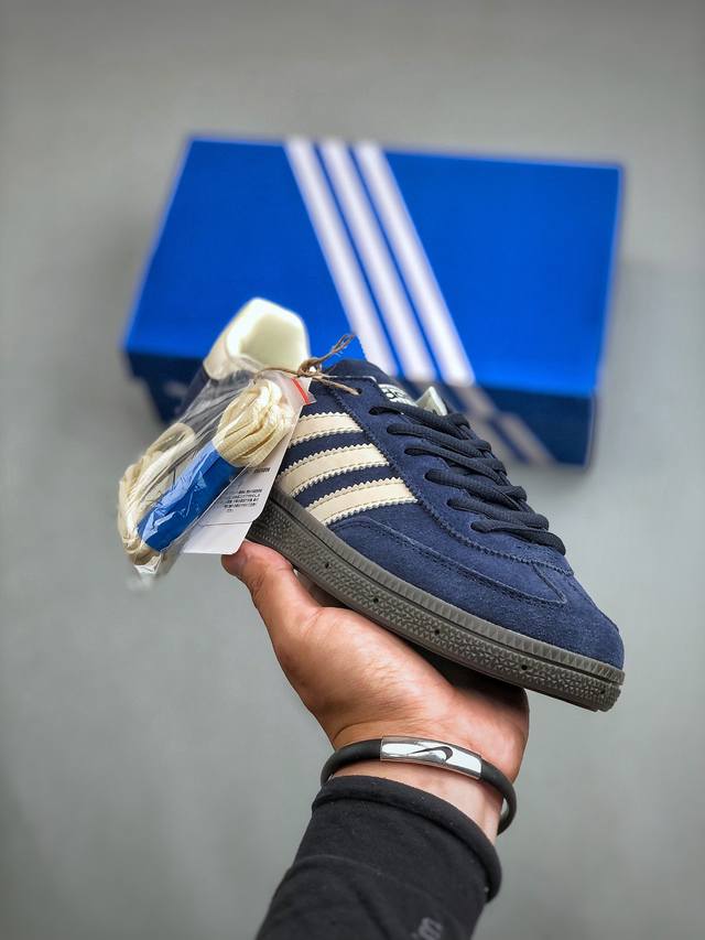 adidas Originals Handball Spzl 手球运动员系列百搭休闲运动板鞋“翻毛藏蓝奶白焦糖底”If7087尺码36-45