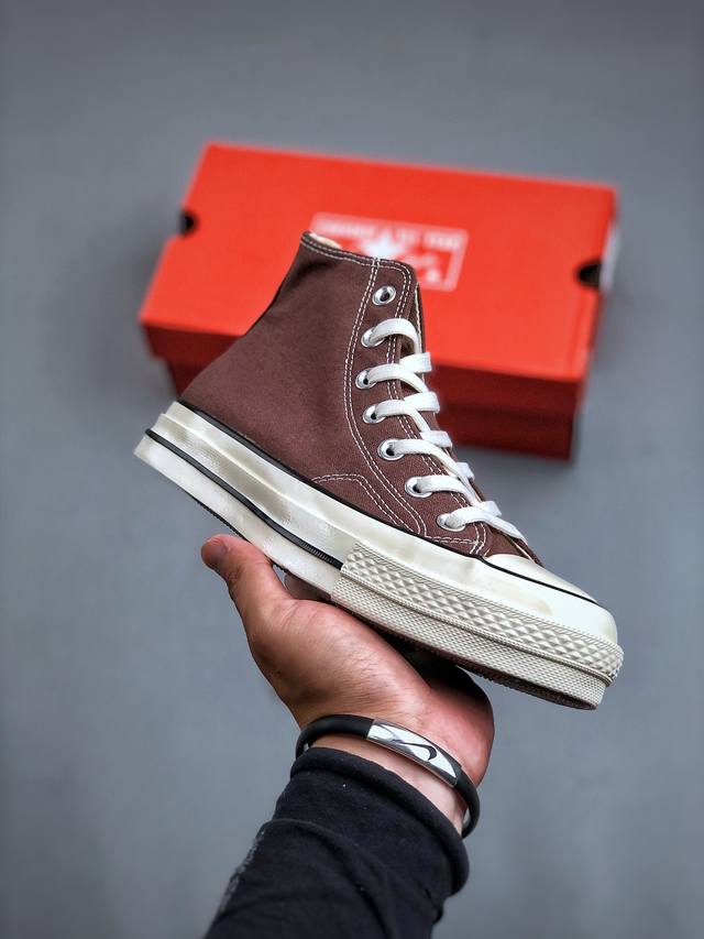 converse Chuck Taylor All Star 1970S 舒适潮流 防滑耐磨 高帮 帆布鞋 男女同款 摩卡棕35-44 36.5 37.5 39